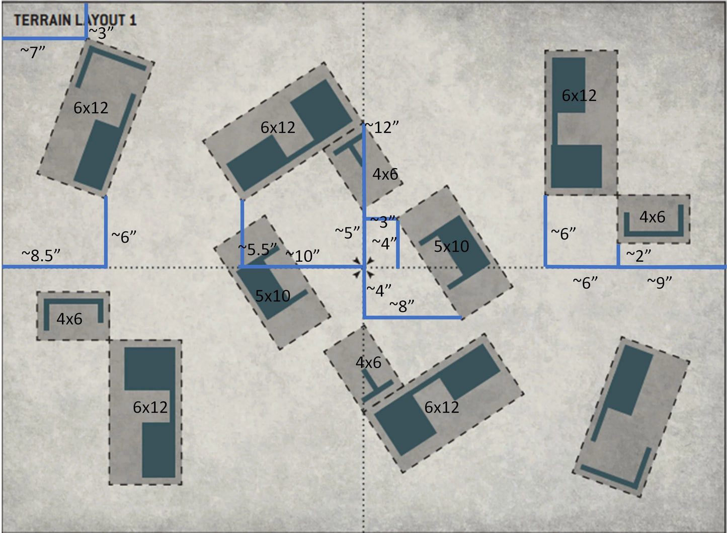 GT Terrain Layout Footprint (12pc)