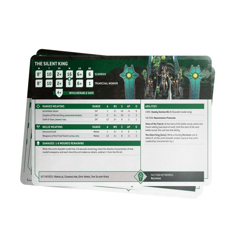 DATASHEET CARDS: NECRONS