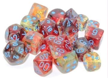 Nebula: 12mm d6 Primary/blue Luminary Dice Block (36 dice)