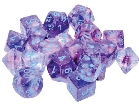 Nebula: 12mm d6 Nocturnal/blue Luminary Dice Block (36 dice)